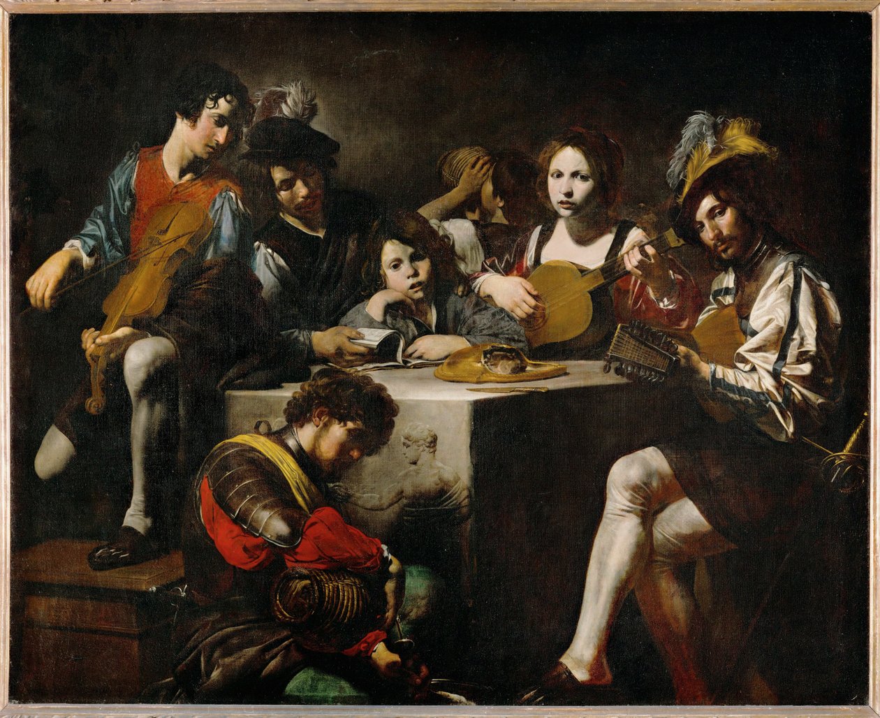 Concert au bas-relief-A koncert ... alkotó: Valentin de Boulogne