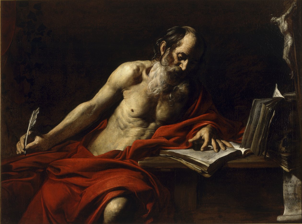 Szent Jeromos, 1618-1622 alkotó: Valentin de Boulogne