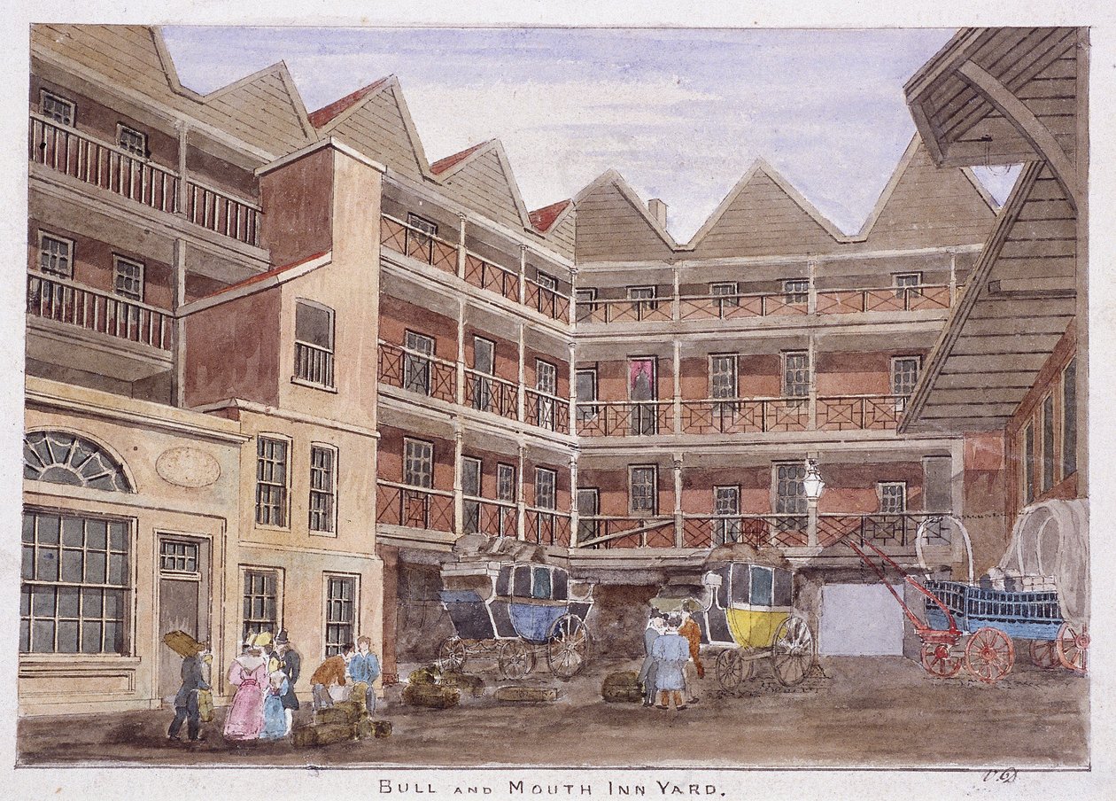 Bull and Mouth Street, London, 1806 alkotó: Valentine Davis