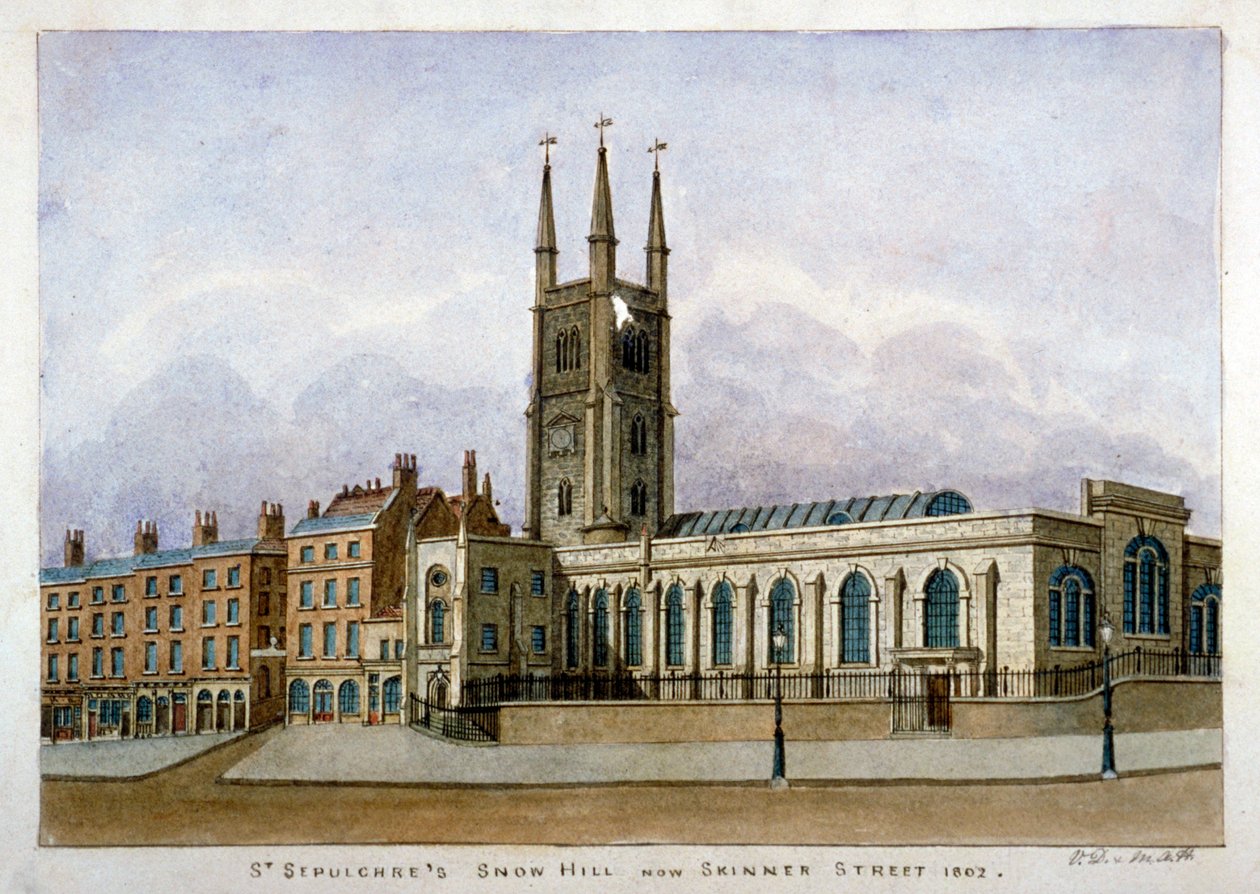 Szent Sír-templom, Snow Hill, London City, 1802 alkotó: Valentine Davis