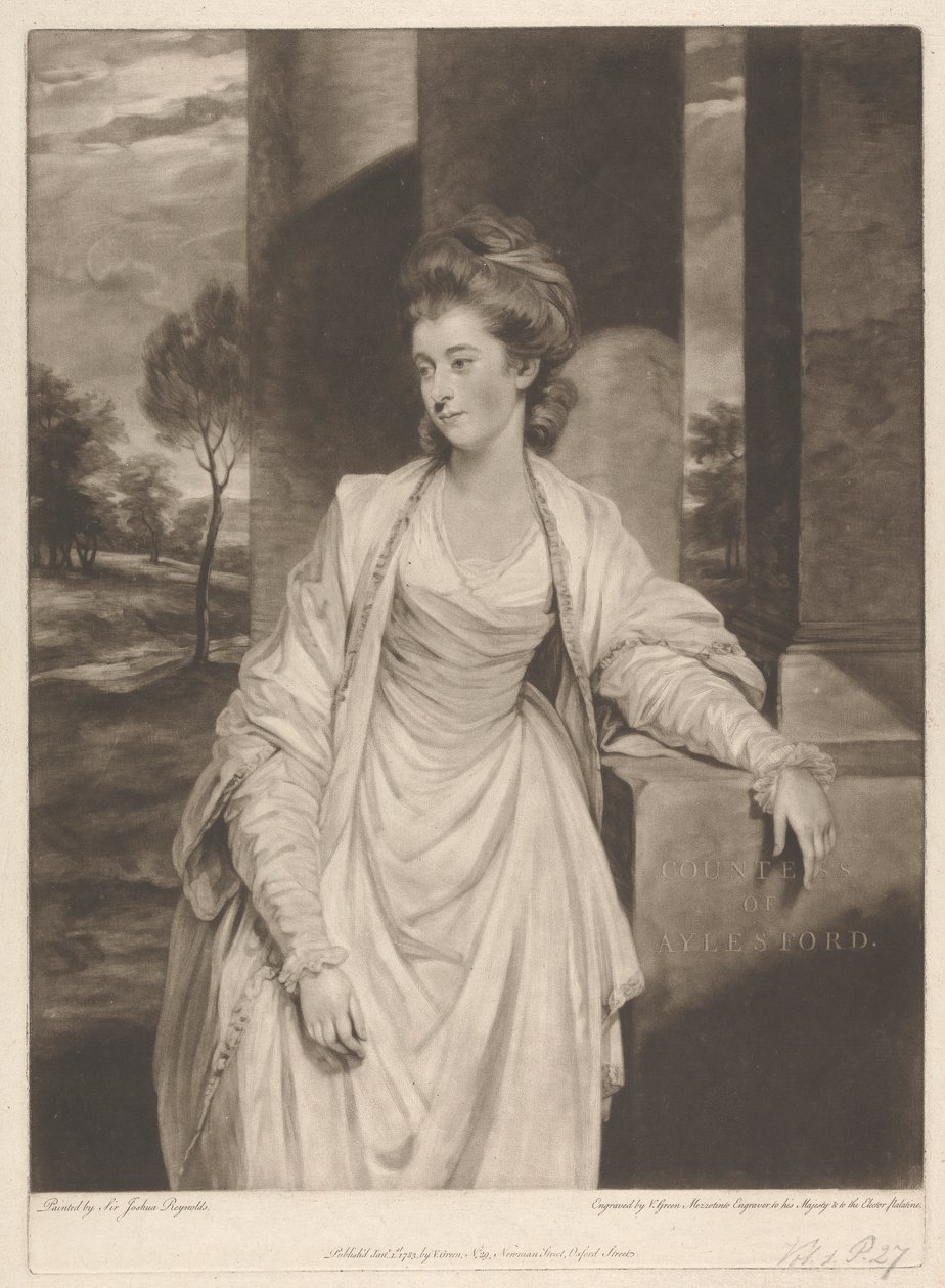 Louisa Finch (született: Thynne), Aylesford grófnője alkotó: Valentine Green
