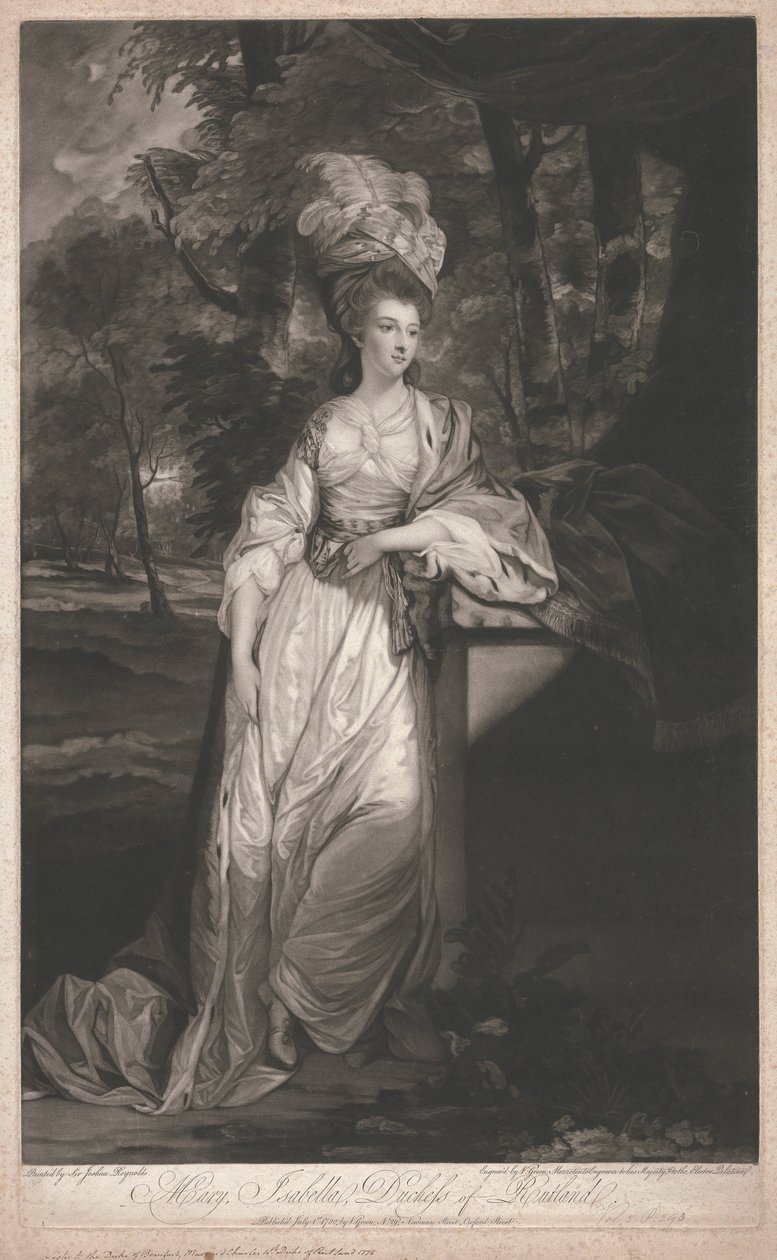 Mary Isabella, Rutland hercegnője alkotó: Valentine Green