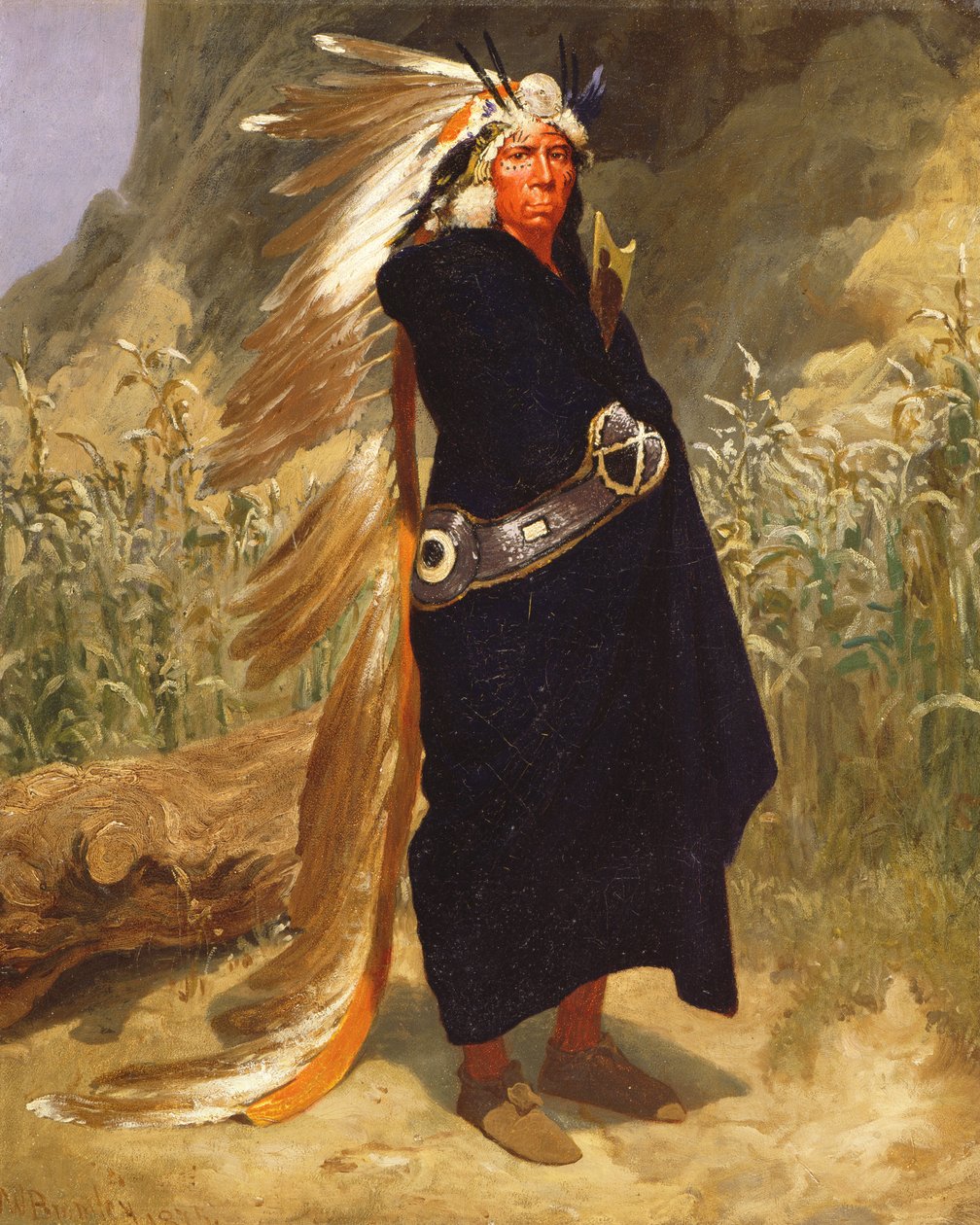 Egy indián törzsfőnök portréja, 1875 alkotó: Valentine Walter Lewis Bromley
