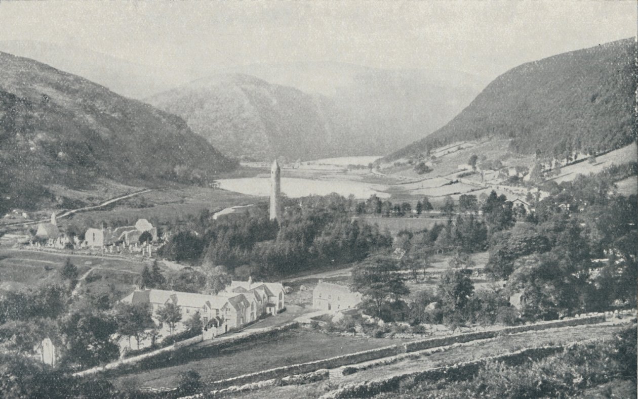 Egy ír falu, Glendalough, 1910 alkotó: Valentine and Sons Ltd