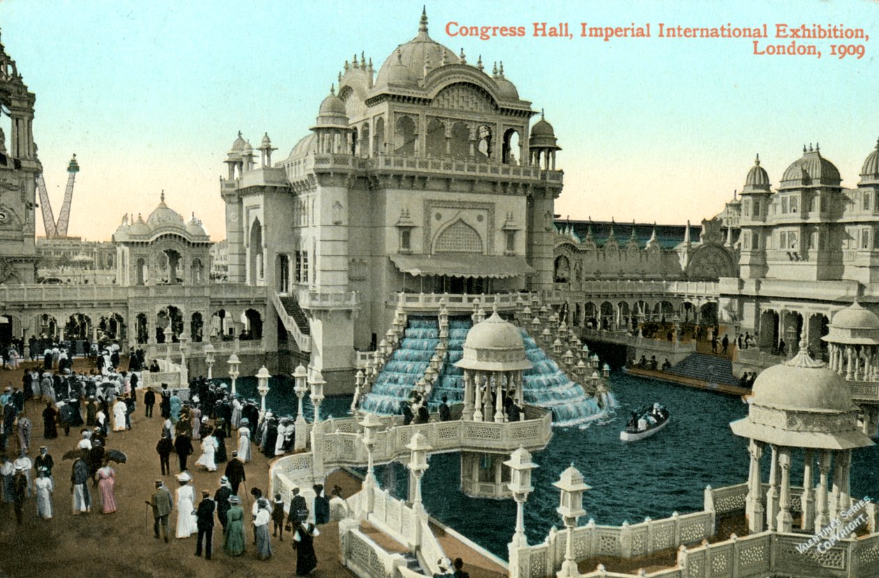 Kongresszusi terem, Imperial International Exhibition, London, 1909. alkotó: Valentine and Sons Ltd