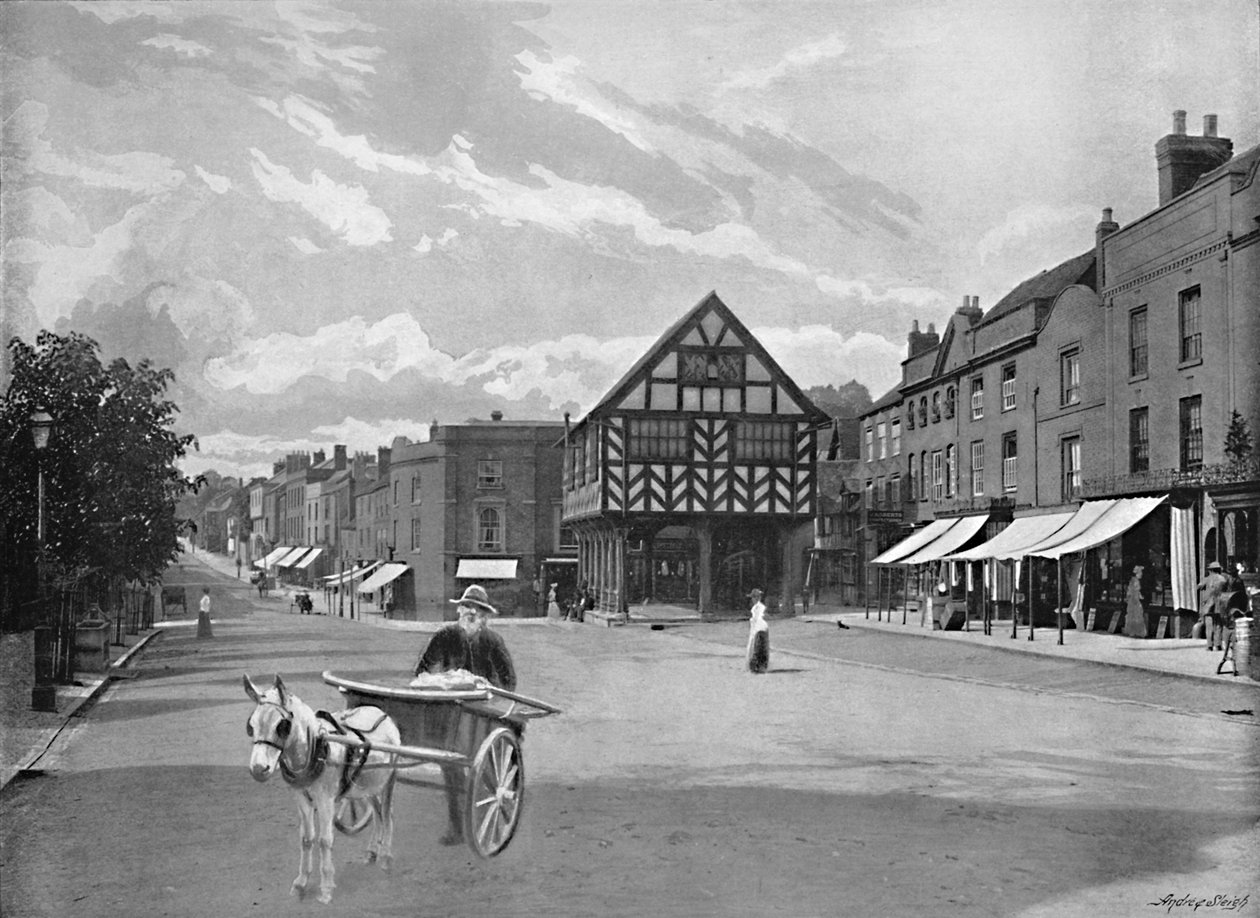 Market Place, Ledbury, 1896 alkotó: Valentine and Sons Ltd