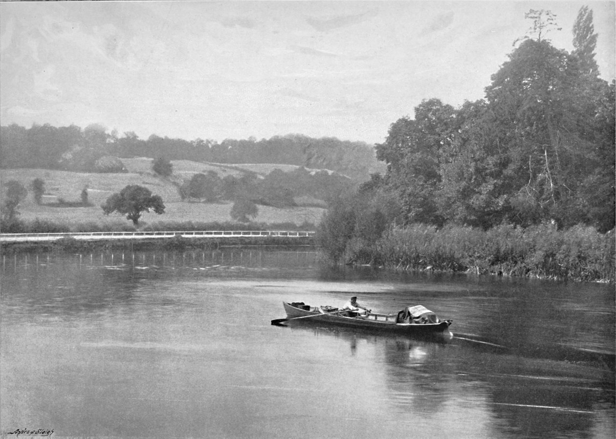 A Temze Runnymedesnél, 1896 alkotó: Valentine and Sons Ltd