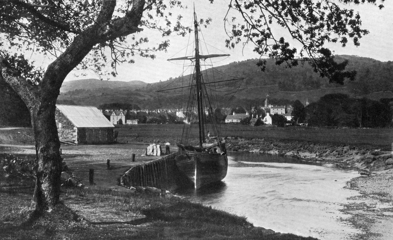A kikötő, Gatehouse of Fleet, Dumfries és Galloway, Skócia, 1924-1926. alkotó: Valentine and Sons Ltd