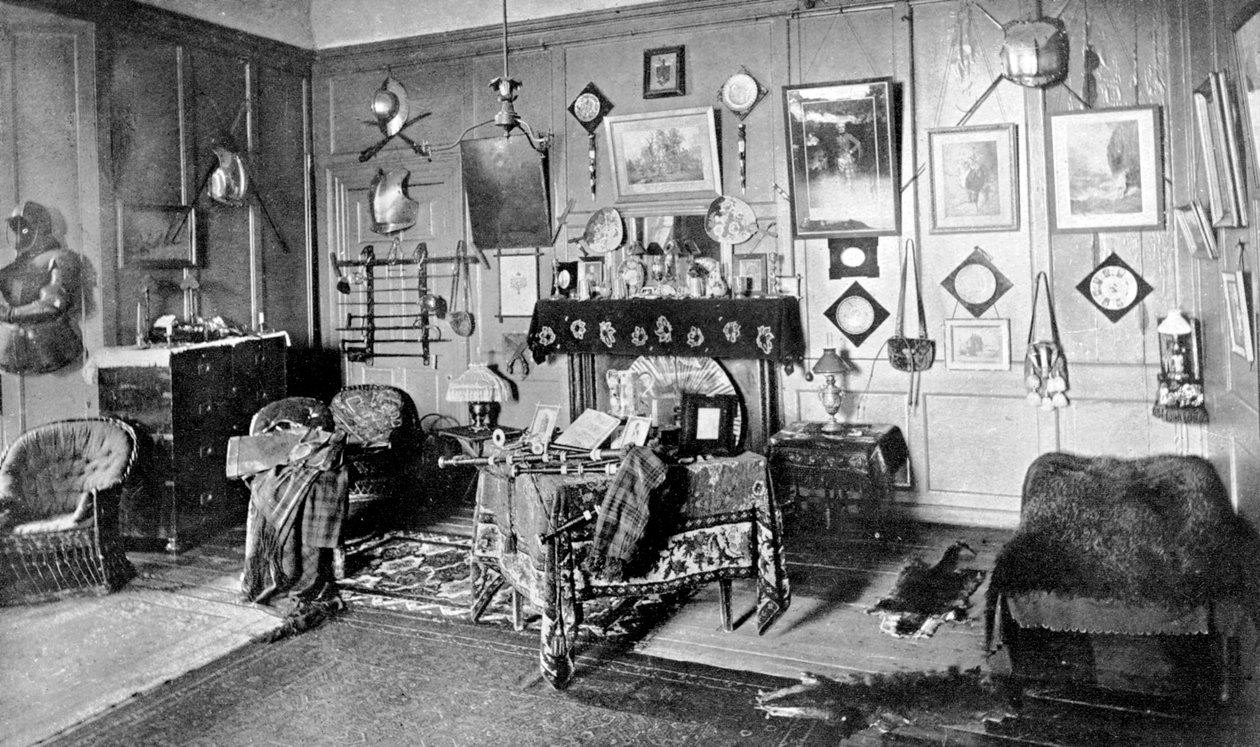 Egy szoba a skóciai Stirling kastélyban, 1924-1926. alkotó: Valentine and Sons Ltd