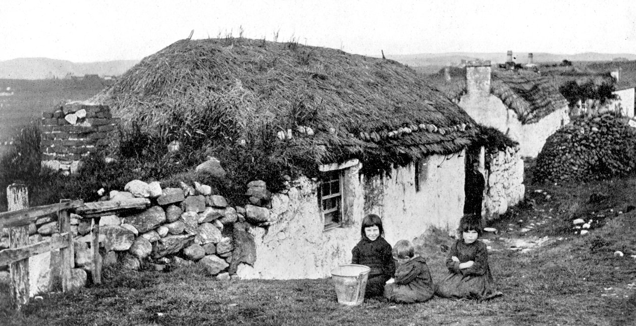 Crofters házak, Stornoway, Lewis, Western Isles, Skócia, 1924-1926. alkotó: Valentine and Sons Ltd