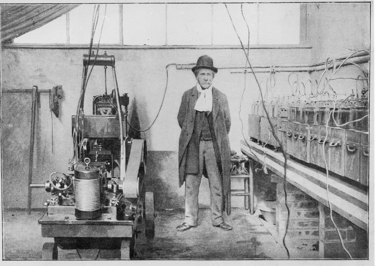 Marcellin Berthelot (1827-1907) a meudoni laboratóriumában (Yvelines) alkotó: Valerian Gribayedoff