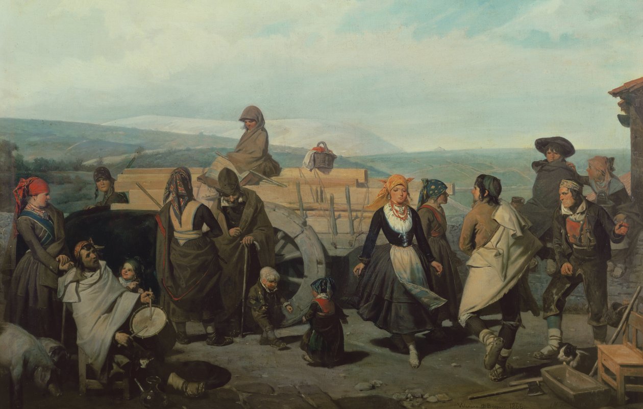 Szóri parasztok táncolnak, 1866 alkotó: Valeriano Domínguez Bécquer