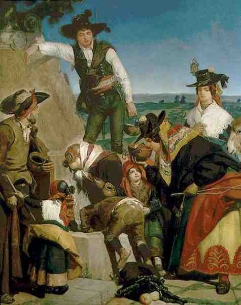 Az Ermitázs tavasza (olaj, vászon) alkotó: Valeriano Domínguez Bécquer