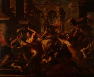 A szabinok megerőszakolása alkotó: Valerio Castello