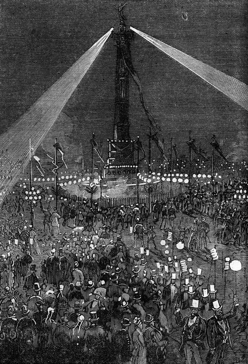 A párizsi Bastille tér megvilágítása alkotó: Valnay Pere et fils