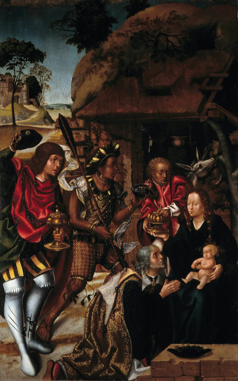 A mágusok imádása – Vasco Fernandes (Grao Vasco) portugál festménye (v1480-v1543) alkotó: Vasco (c.1475 c.1542) Fernandes
