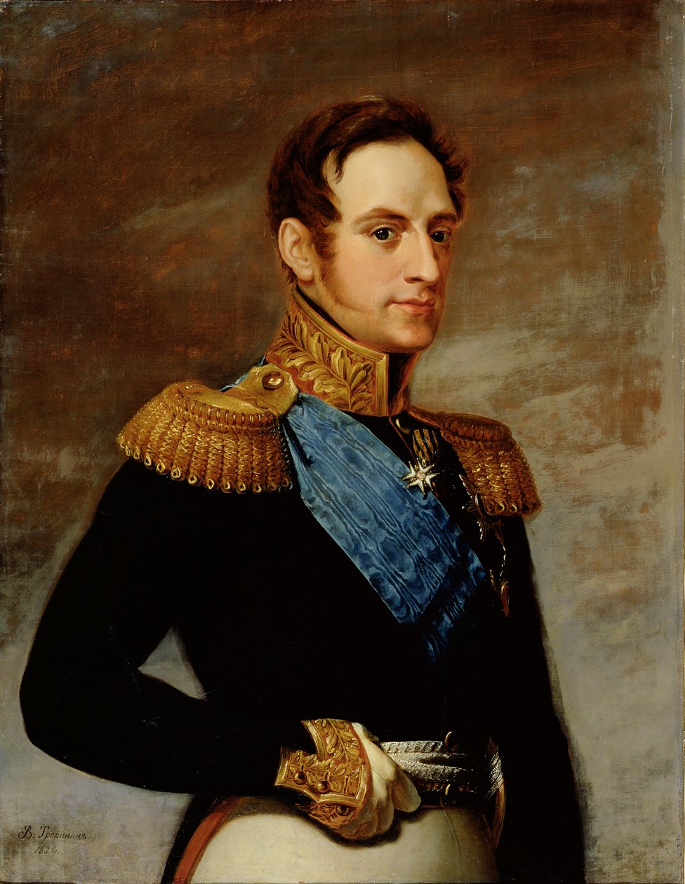 I. Miklós cár (1796-1855) portréja 1826 alkotó: Vasili Andreevich Tropinin