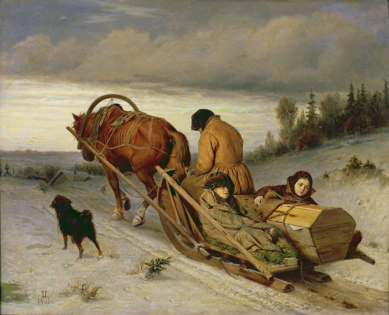 Holtak ellátása, 1865 alkotó: Vasili Grigorevich Perov