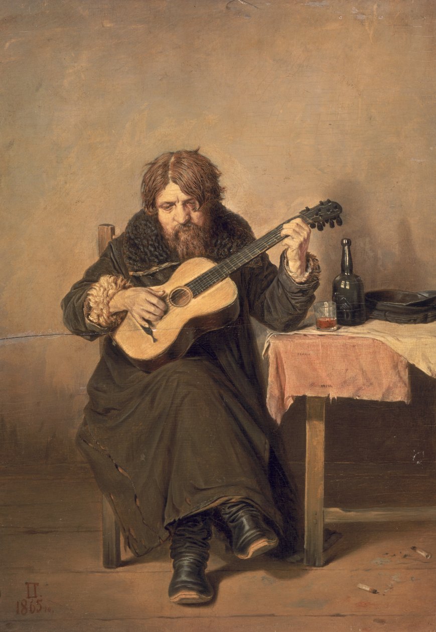 Az özvegy gitáros, 1865 alkotó: Vasili Grigorevich Perov
