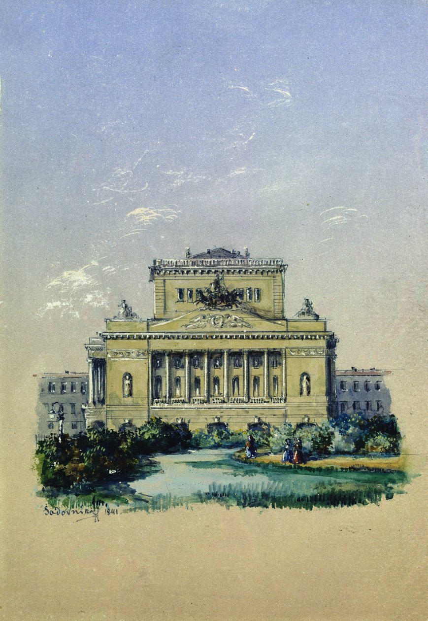 A szentpétervári Sándor Színház, 1841 alkotó: Vasili Semenovich Sadovnikov