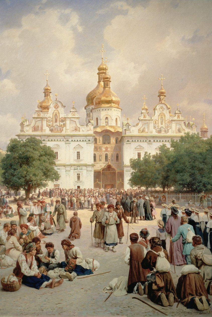 A Kijev-Pecherskaya Lavra Nagytemplom Kijevben, 1905 alkotó: Vasili Vasilievich Vereshchagin
