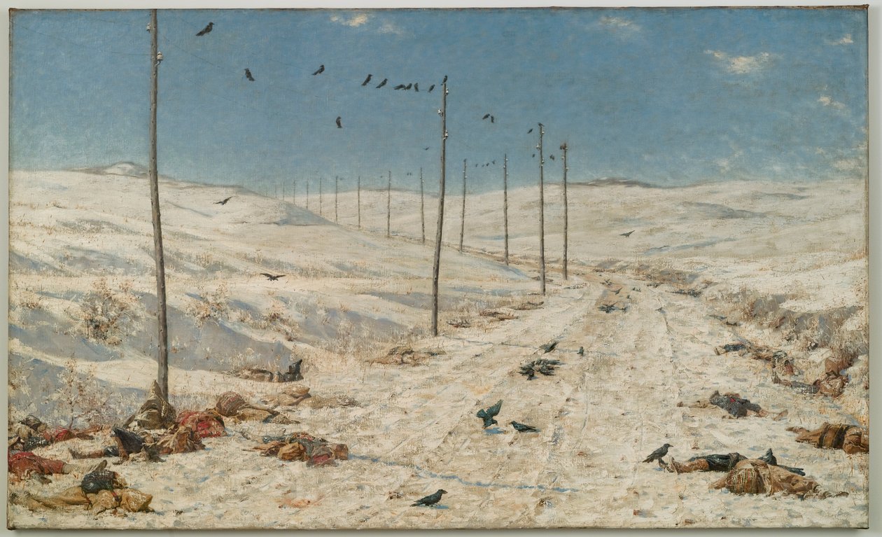 A hadifoglyok útja, 1878-79 körül alkotó: Vasili Vasilievich Vereshchagin