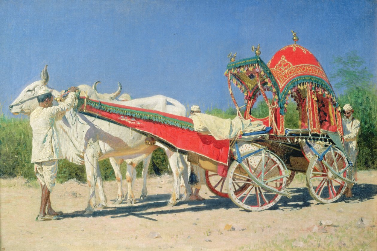 Egy gazdag ember járműve Delhiben, 1874-76 alkotó: Vasili Vasilievich Vereshchagin