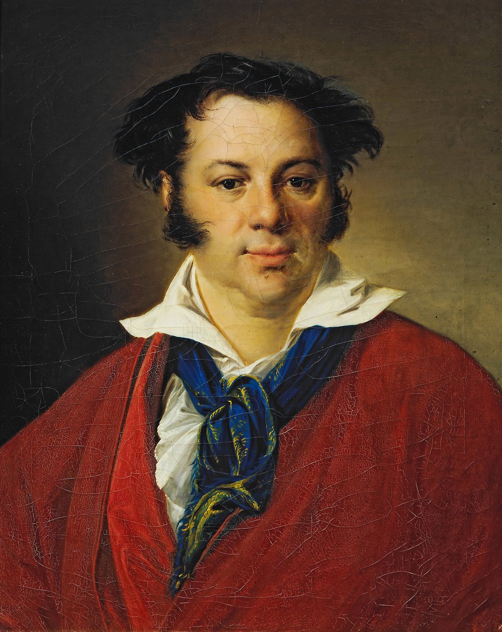 Konstantin Ravich portréja (K. Ravich portréja). Vaszilij Andrejevics Tropinin (Vaszilij Tropinin) (1776-1857) festménye, olaj, vászon alkotó: Vasili Andreevich Tropinin