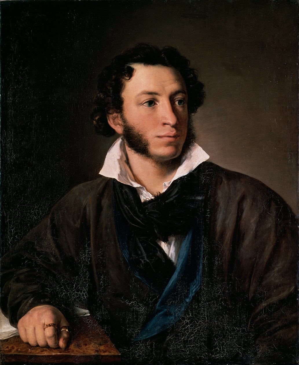 Alekszandr Puskin szerző portréja (A szerző Alekszandr Puskin portréja) - Vaszilij Andrejevics Tropinin (Vaszilij Tropinin) festménye (1776-1857), olaj, vászon alkotó: Vasili Andreevich Tropinin