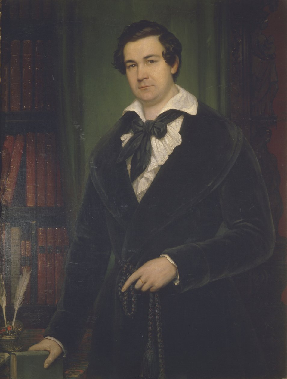 Vaszilij Andrejevics Karatigin színész portréja 1802-1853, 1842 alkotó: Vasili Andreevich Tropinin
