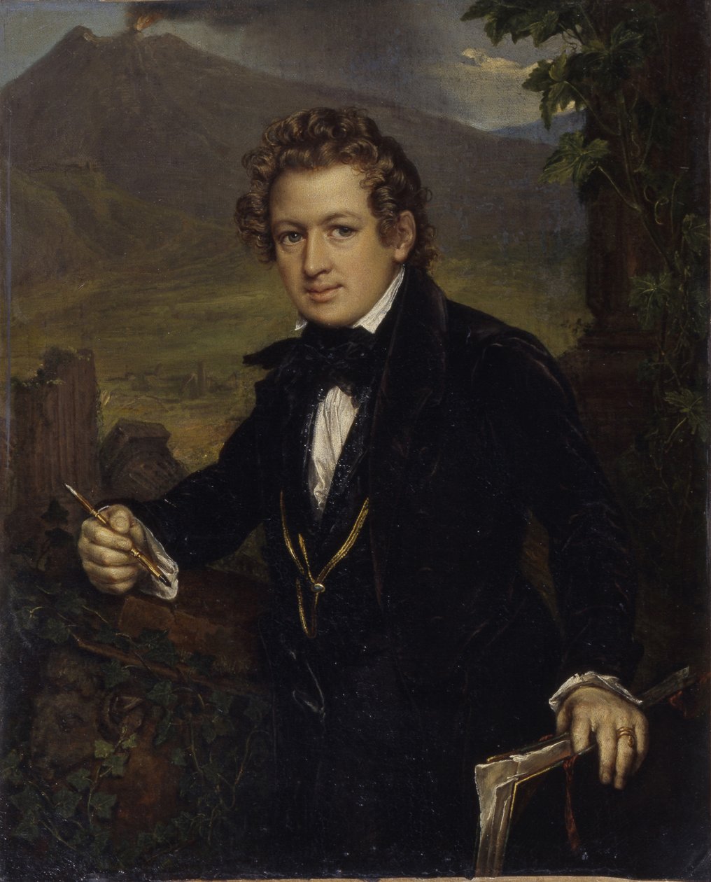 Karl Pavlovich Bryullov festő portréja 1799-1852, 1836 alkotó: Vasili Andreevich Tropinin
