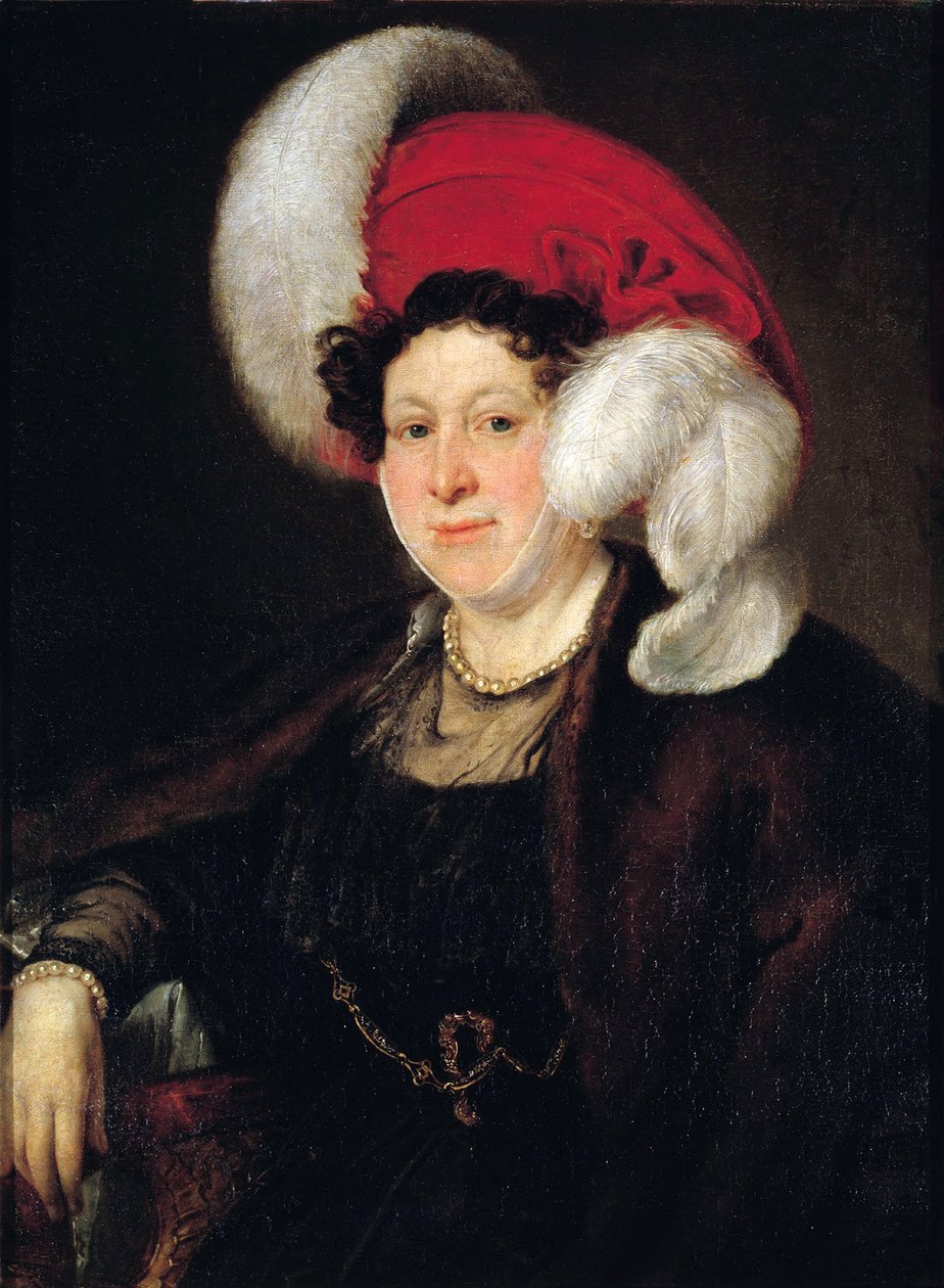 Natalia Alekszandrovna Zubova grófnő portréja 1775-1844, sz. Szuvorova, 1834 alkotó: Vasili Andreevich Tropinin