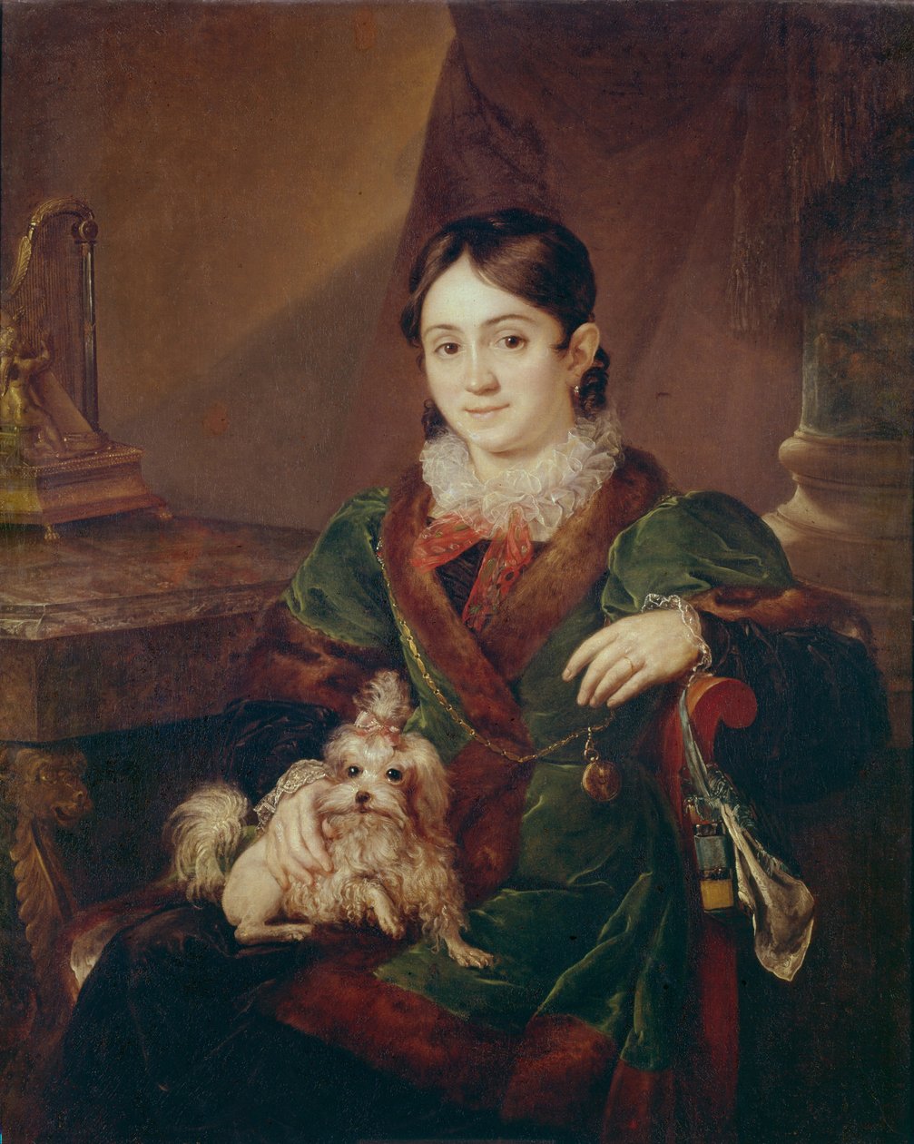 Natalia Andreevna Obolenskaya grófnő portréja, 1833 alkotó: Vasili Andreevich Tropinin
