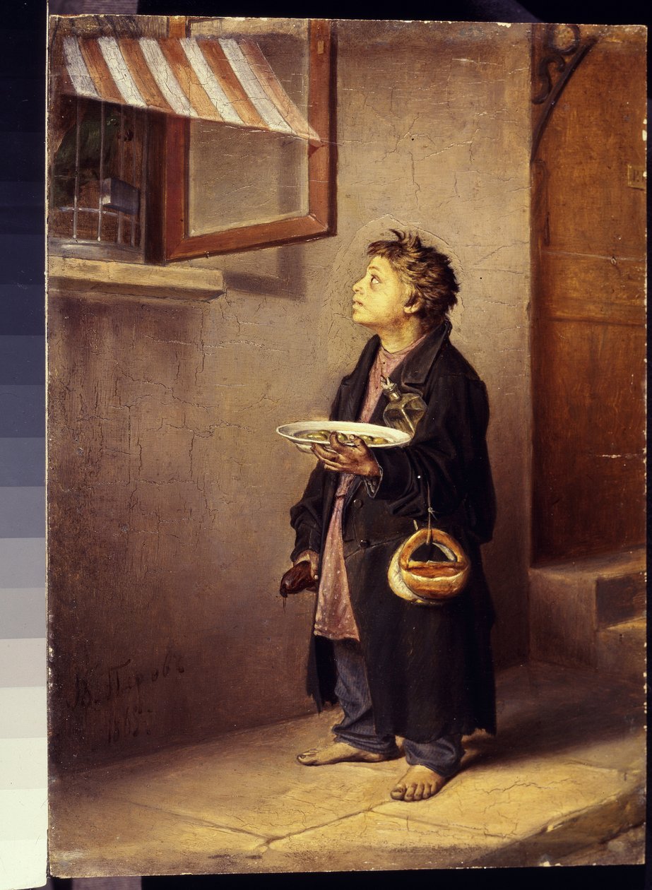 Egy tanonc, aki papagájt néz Perov, Vaszilij Grigorjevics (1834-1882) alkotó: Vasili Grigorevich Perov