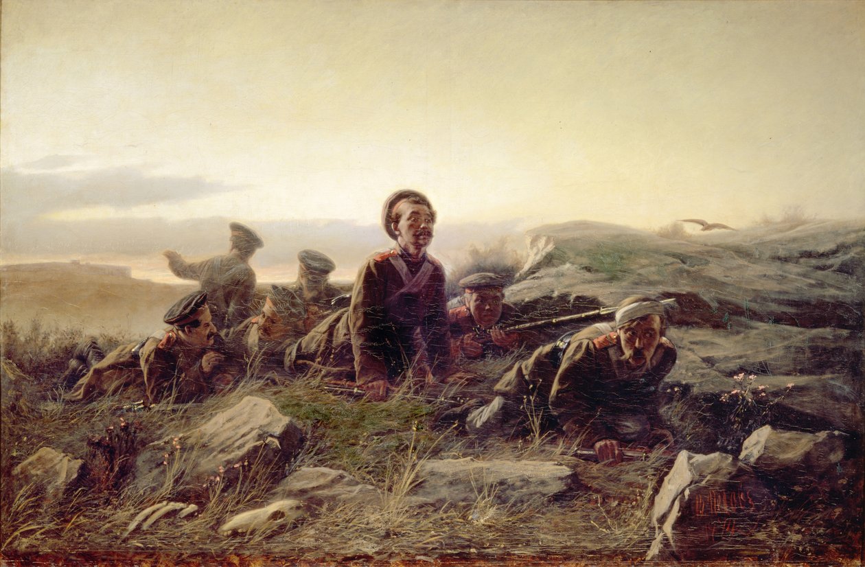 Plastuns Szevasztopolban, 1874 alkotó: Vasili Grigorevich Perov
