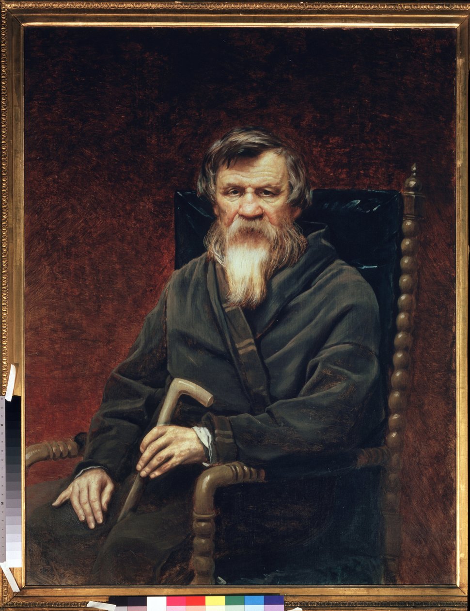 Mihail (Michel) Pogodin (1800-1875) történész és újságíró portréja. Vaszilij (Vaszilij) Grigorjevics Perov (1834-1882) festménye, olaj, vászon alkotó: Vasili Grigorevich Perov