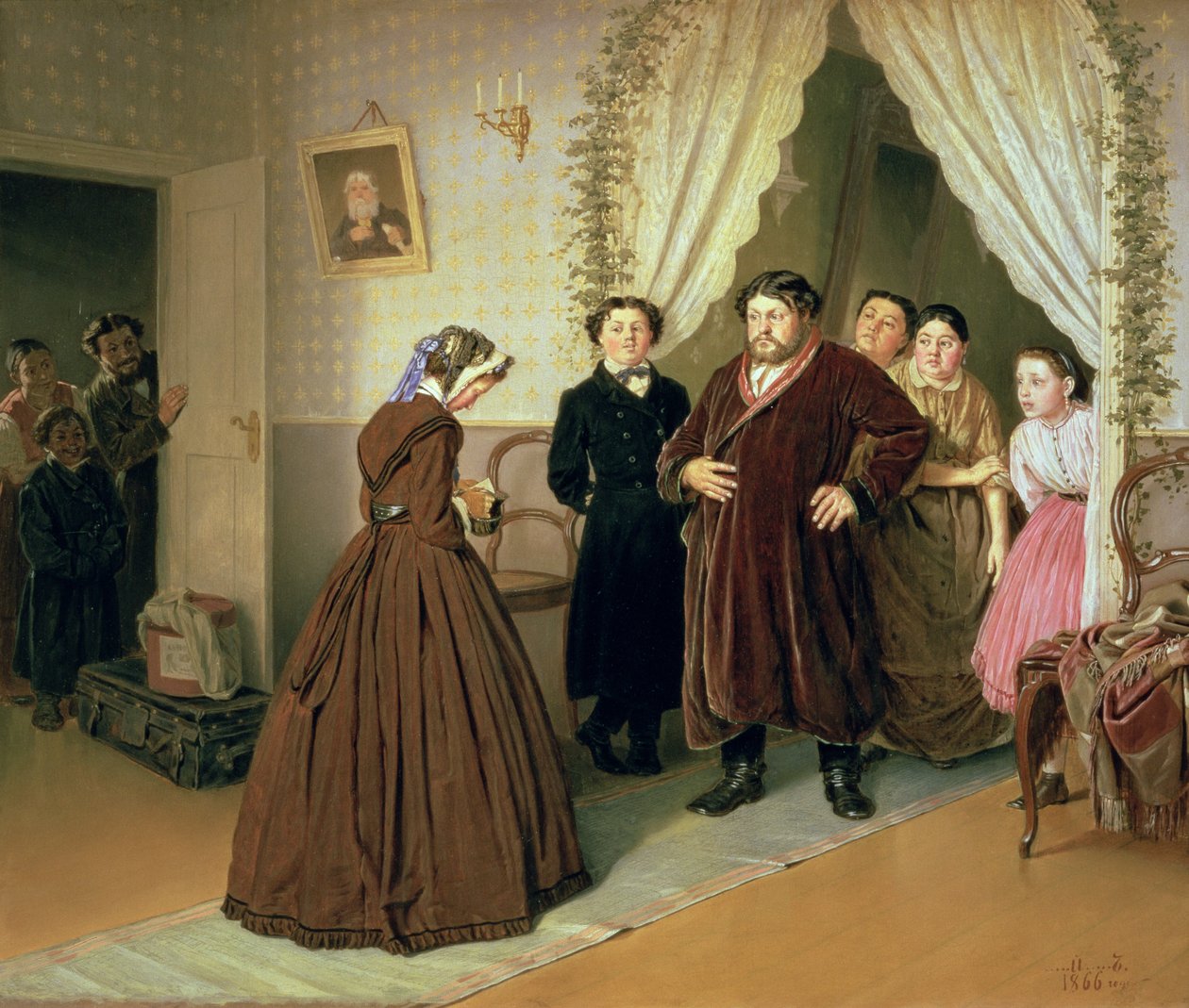 A kormányzónő érkezése a Kereskedőházba, 1866 alkotó: Vasili Grigorevich Perov