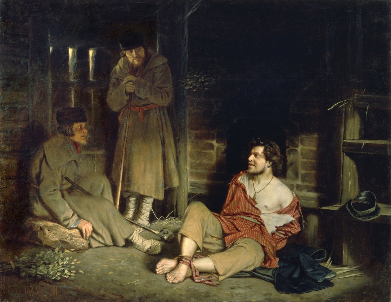 Egy Arrant Knave letartóztatott személy, 1873 alkotó: Vasili Grigorevich Perov