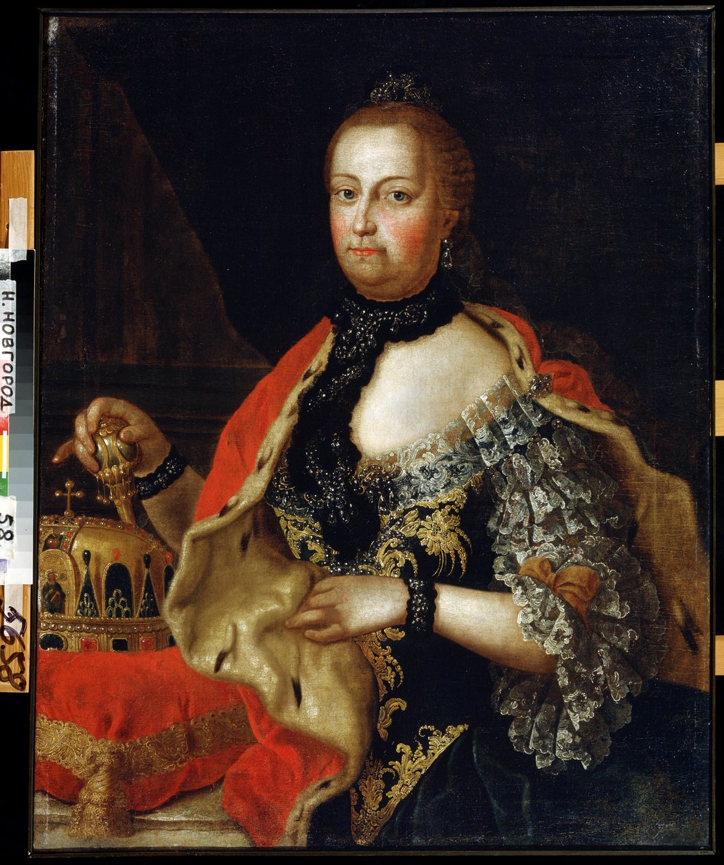 Mária Terézia osztrák császárné (1717-1780) portréja (Mária Terézia osztrák császárné portréja). Vaszilij Kozmich Berezin festménye (1743-1795 után). Olaj, vászon, 88 x 69 cm alkotó: Vasili Kozmich Berezin