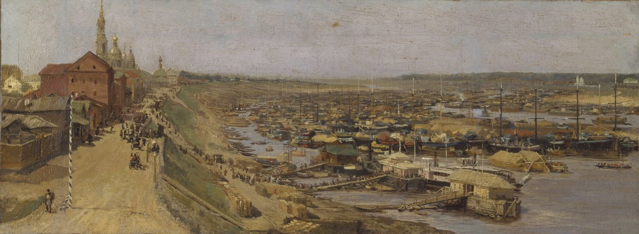 Rybinsk látképe, 1886. alkotó: Vasili Maximovich Maximov