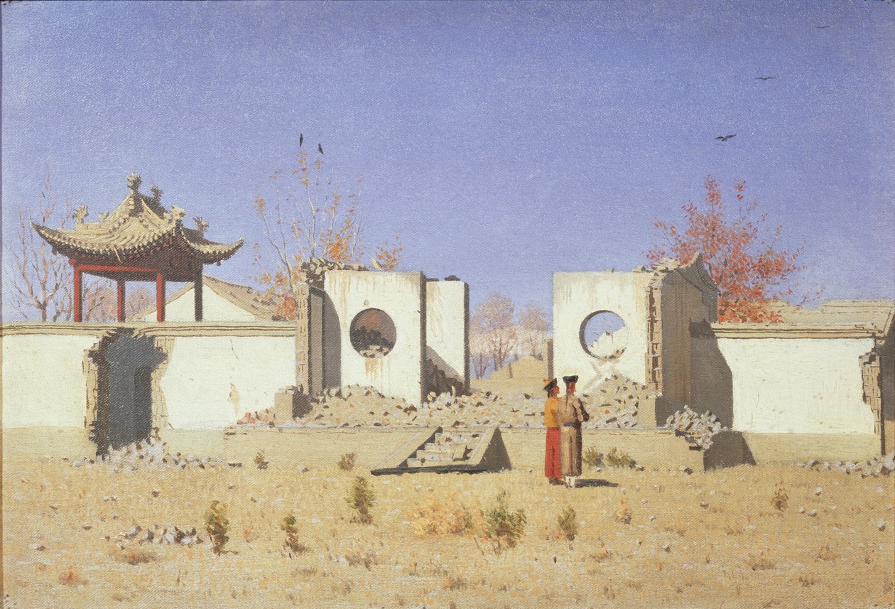 Egy kínai templomrom Akkentben, 1869-1870 alkotó: Vasili Vasilievich Vereshchagin