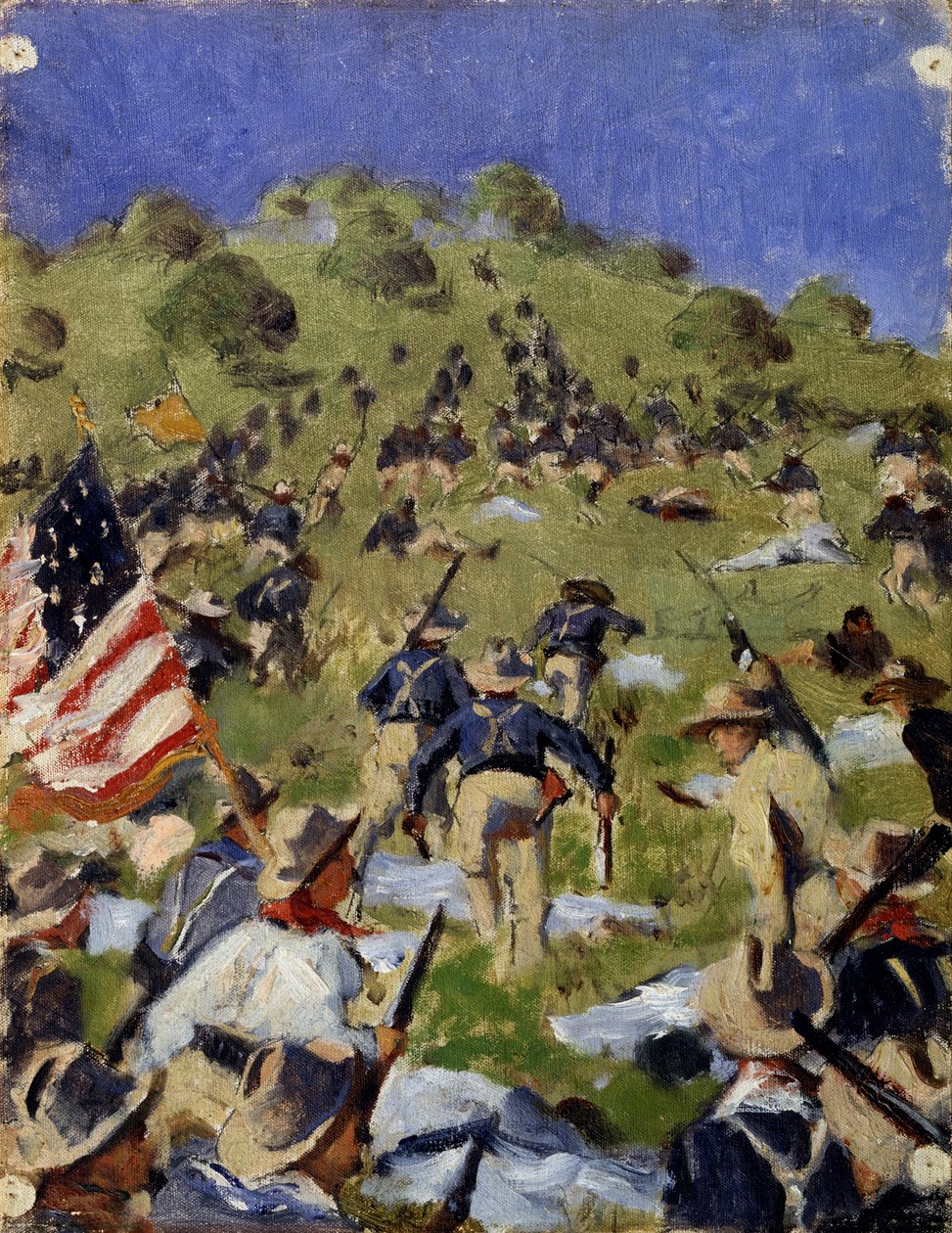 A durva lovasok vádja a San Juan Hillnél 1898-ban, kb. 1900 alkotó: Vasili Vasilievich Vereshchagin
