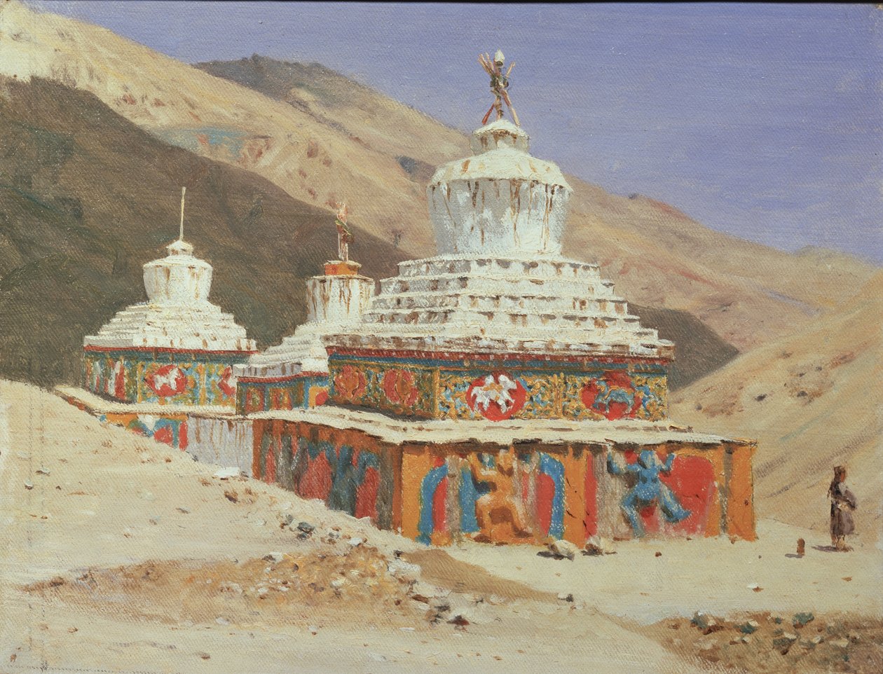 Chorten Ladakhban, 1875 alkotó: Vasili Vasilievich Vereshchagin