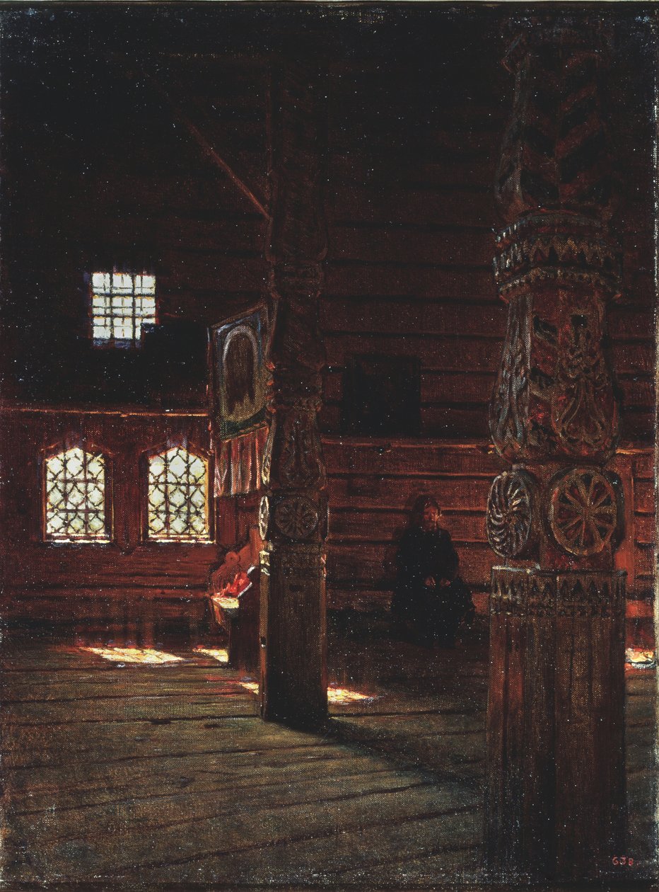 A puchugi Péter és Pál-templom belseje, 1894 alkotó: Vasili Vasilievich Vereshchagin
