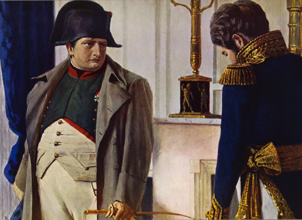 Bonaparte Napóleon és Jacques Lauriston (színes litográfia) alkotó: Vasili Vasilievich Vereshchagin
