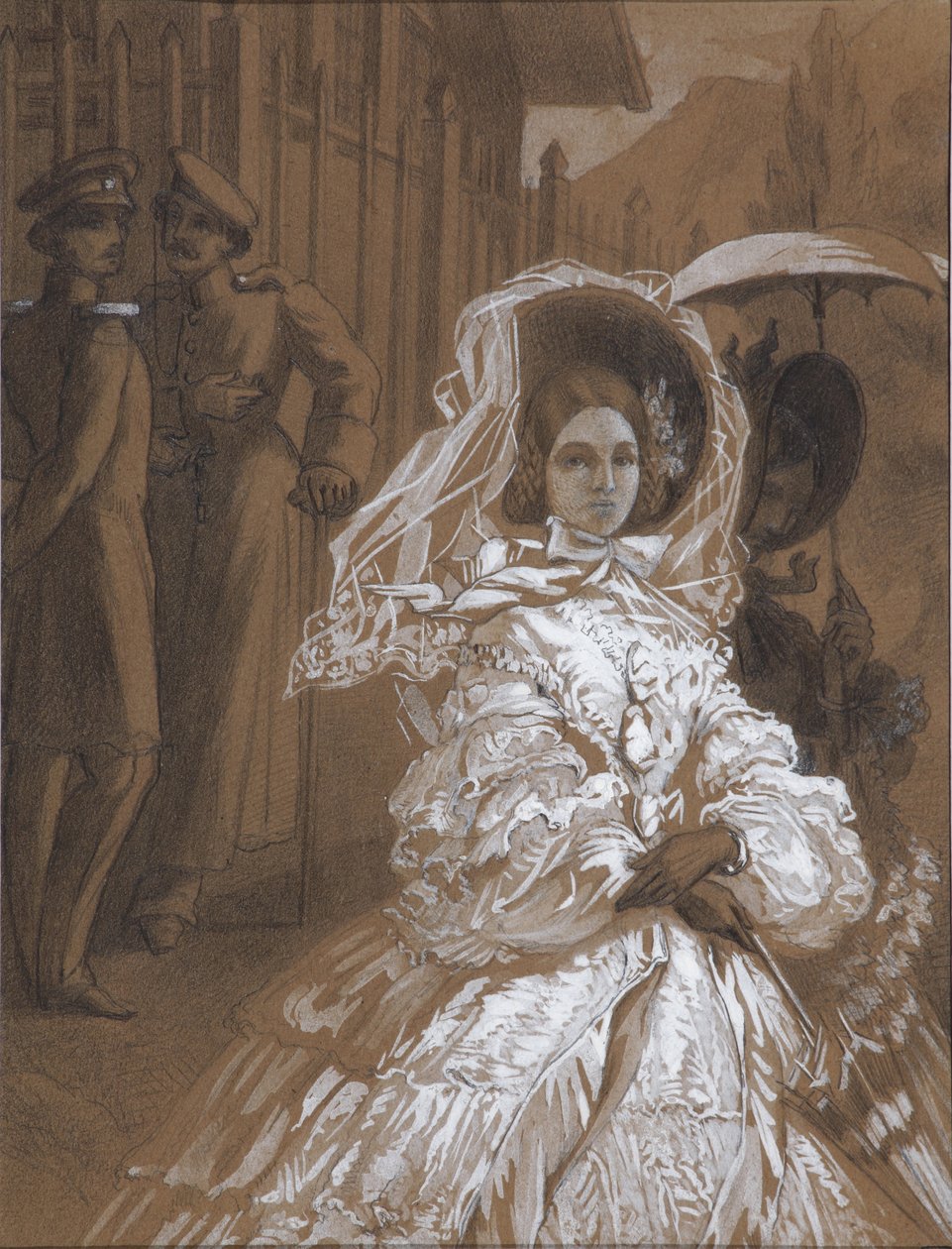 Mária hercegnő. Illusztráció Mihail Lermontov Korunk hőse című regényéhez, 1862 alkotó: Vasili Vasilievich Vereshchagin