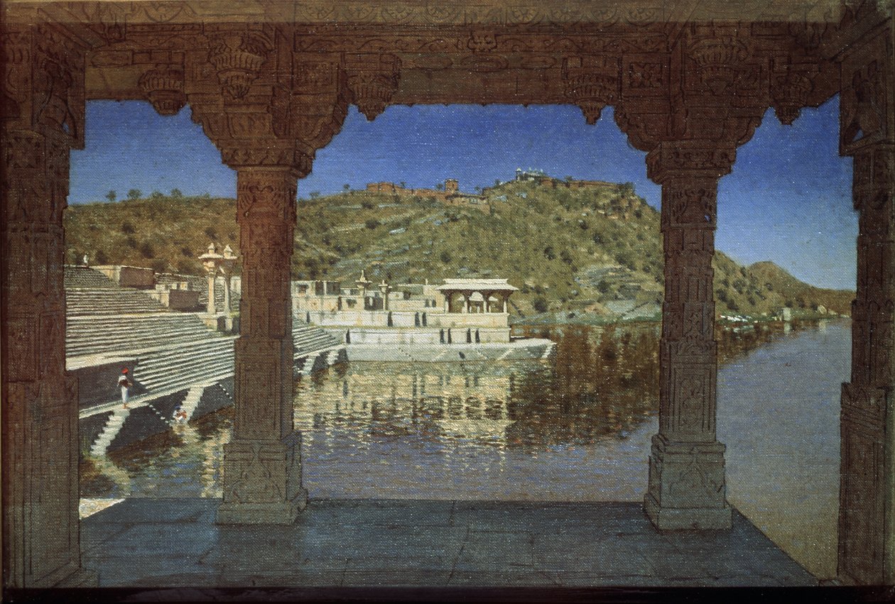 Rajasthan. Az udaipuri tónál, 1874 alkotó: Vasili Vasilievich Vereshchagin