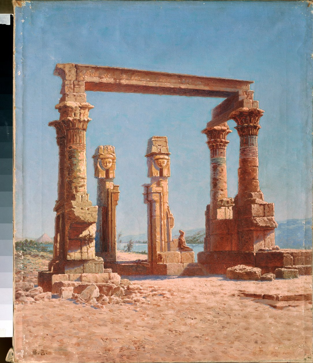 Egy egyiptomi templom romjai (egyiptomi templomromok) - Vaszilij Vasziljevics Verescsagin (Vaszilij Verescsagin) festménye (1842-1904), olaj, vászon, orosz művészet, táj 19-20. század - Regionális Művészeti Múzeum, Gorlovka (vagy Horlivka) (Ukrajna) ) alkotó: Vasili Vasilievich Vereshchagin