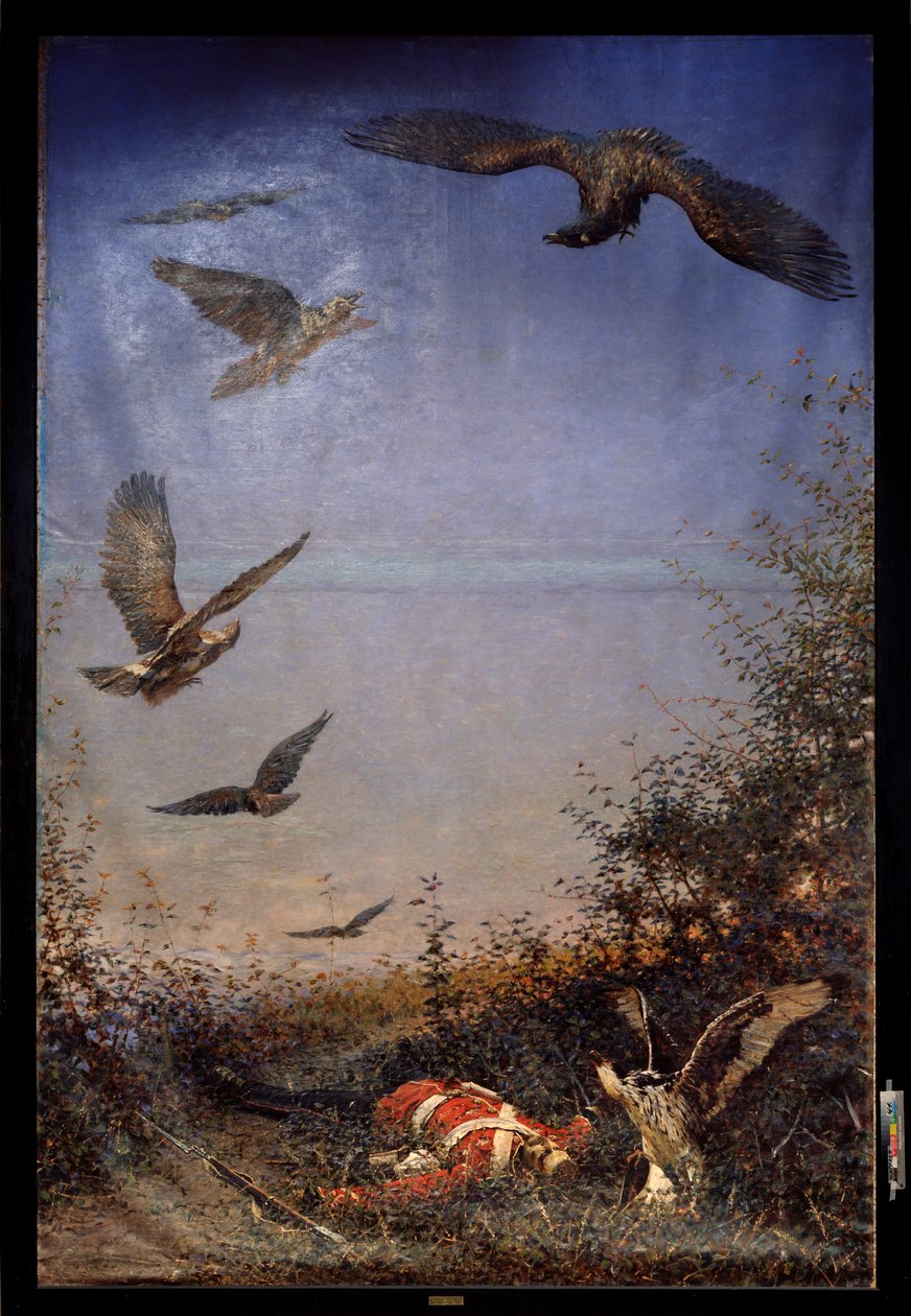 Egy elfeledett katona – Vaszilij Vasziljevics Verescsagin (Vaszilij Verescsagin) (1842-1904) festménye, olaj, vászon alkotó: Vasili Vasilievich Vereshchagin