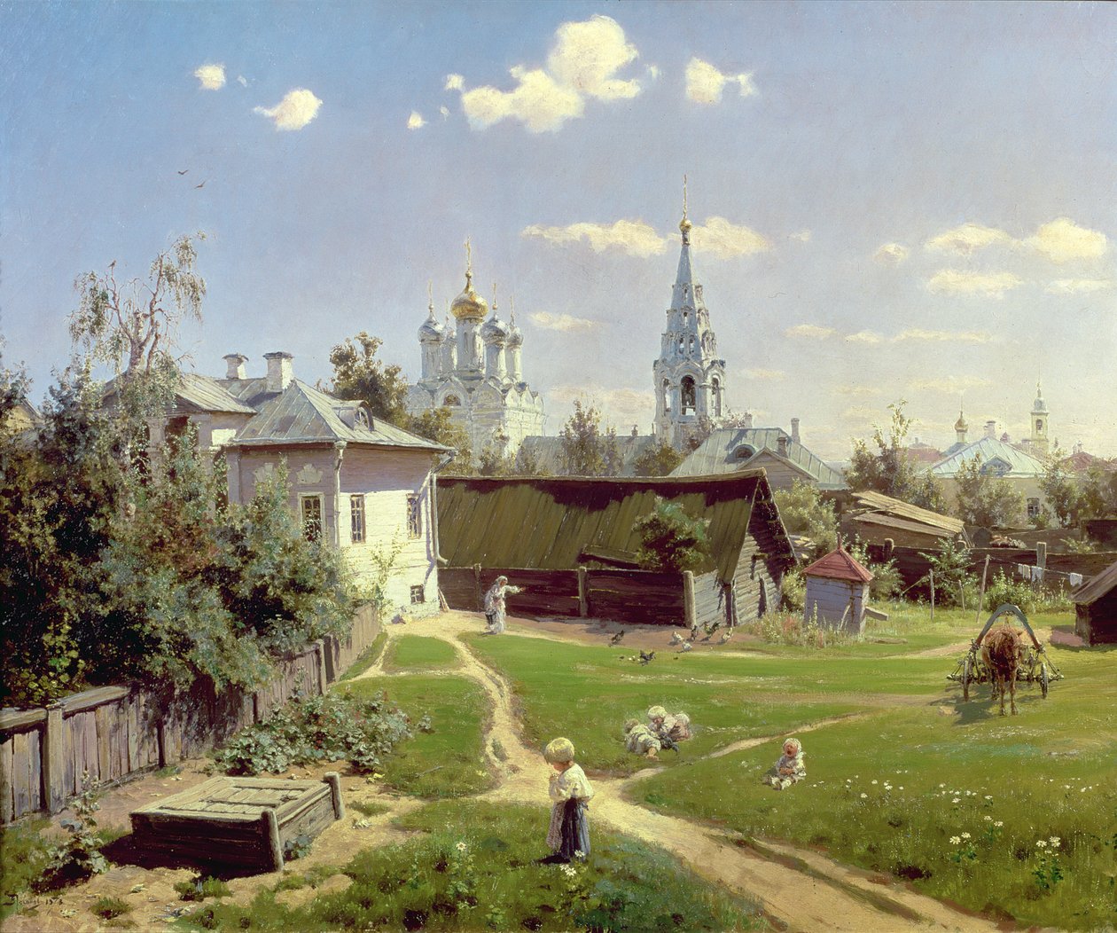 Egy kis udvar Moszkvában, 1878 alkotó: Vasilij Dmitrievich Polenov